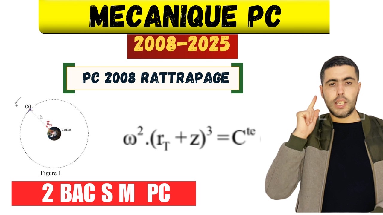 Examen National Physique Chimie PC 2008 Rattrapage– Mécanique | Correction Détaillée 2BAC PC