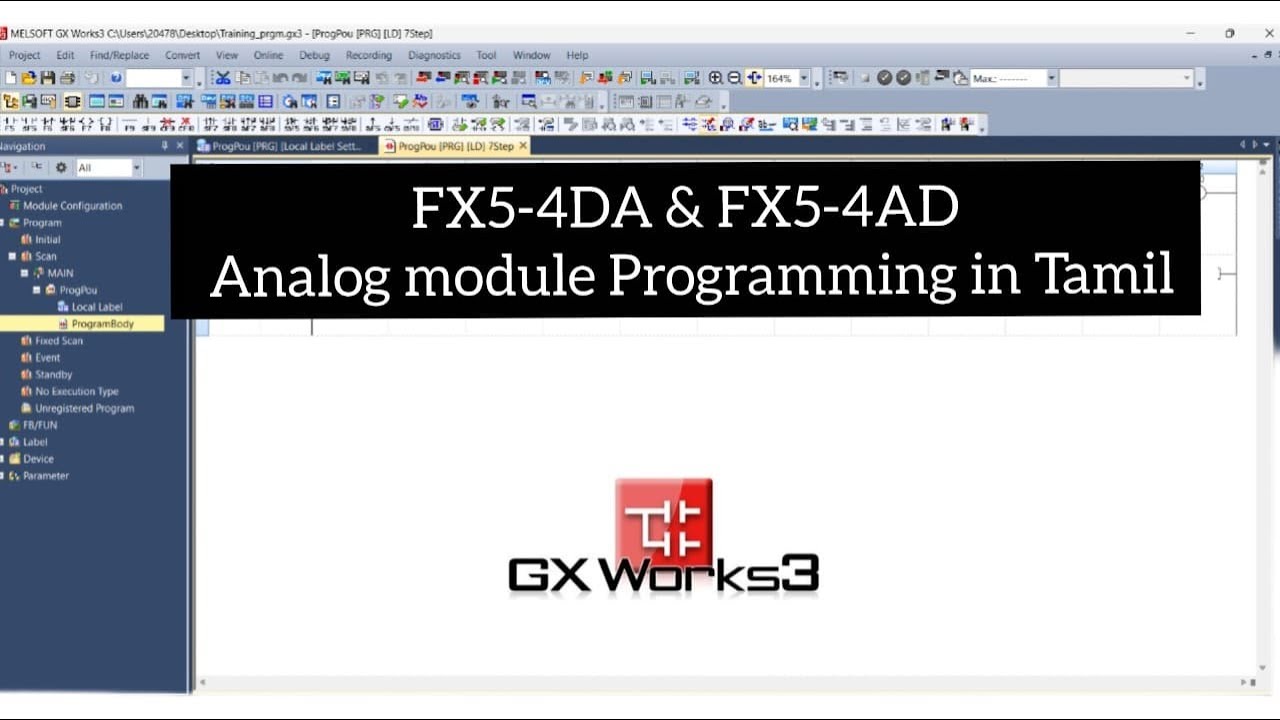FX5-4AD & FX5-4DA Analog Modules programming in Tamil