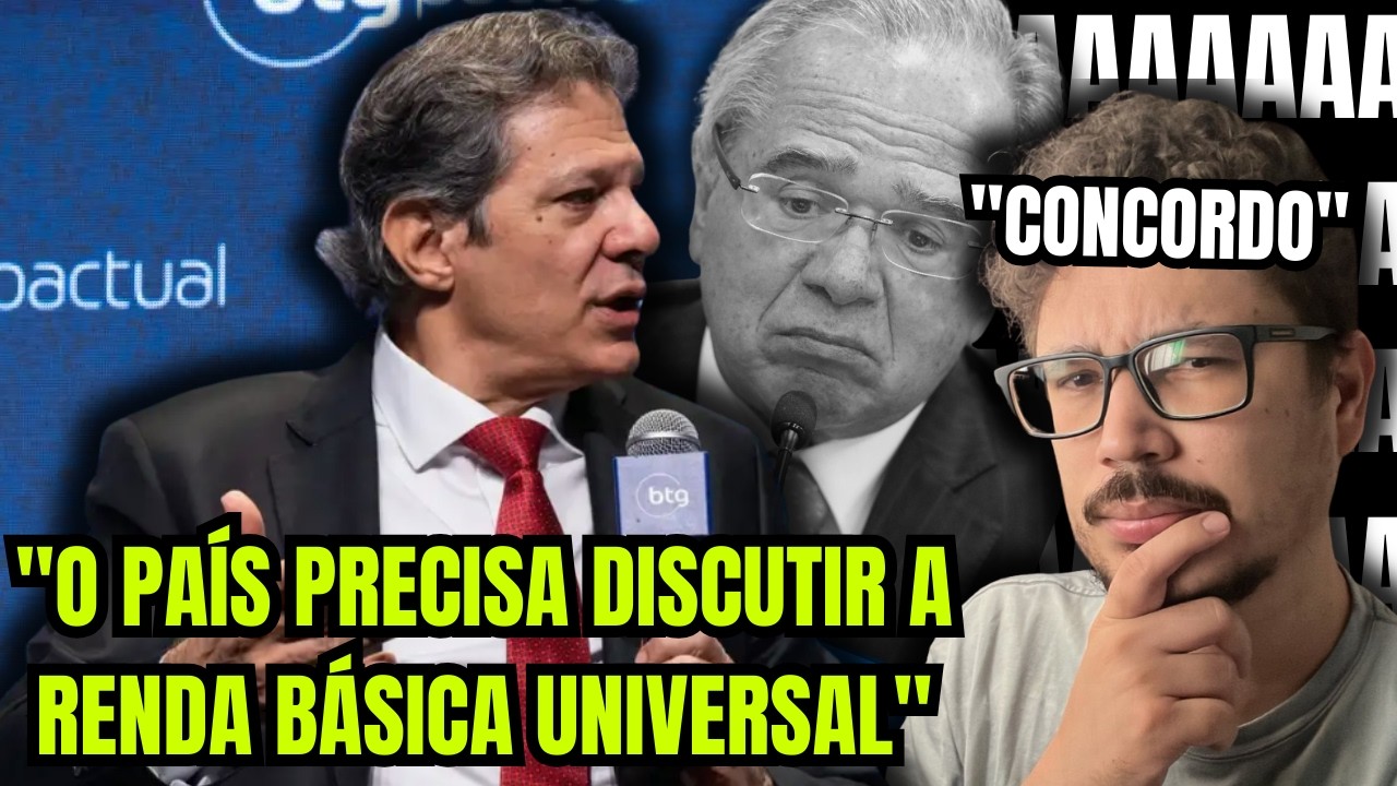 HADDAD VAI AO BTG E DEFENDE RENDA BÁSICA UNIVERSAL