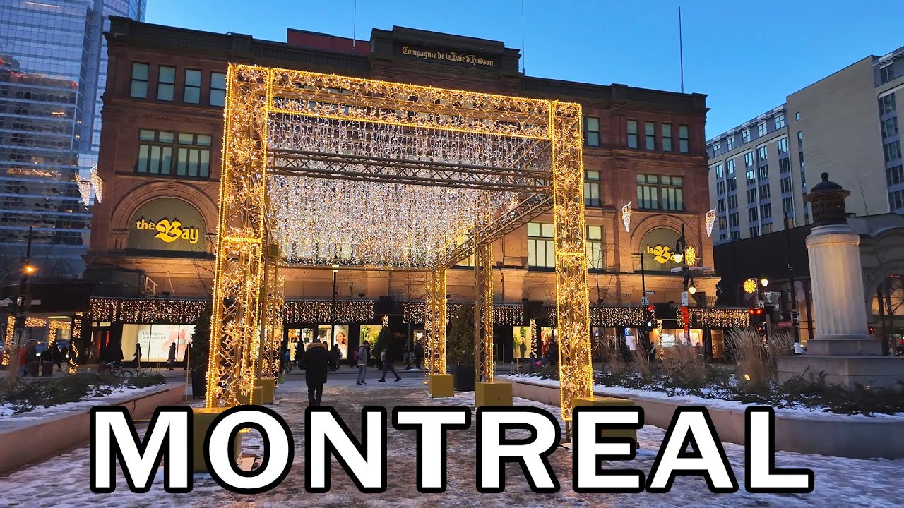 Exploring Christmas Lights in Downtown Montreal - December 2024