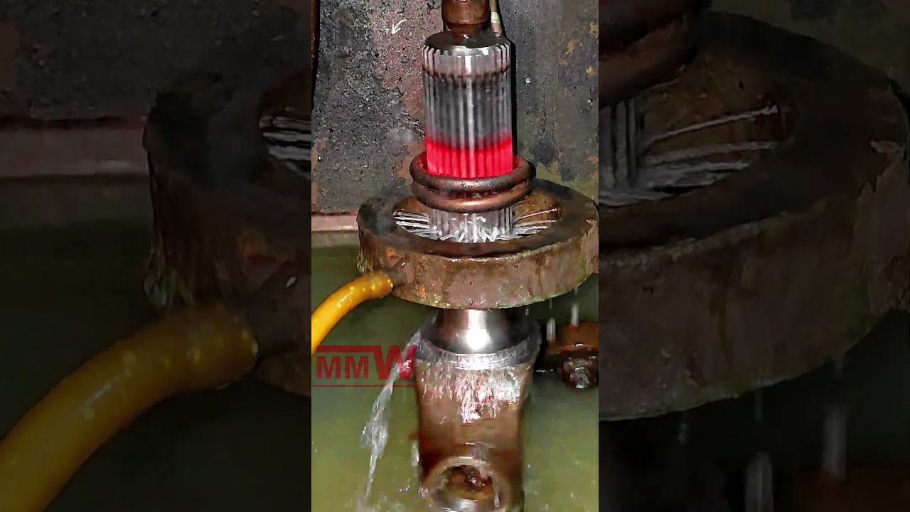 Metal gets RED HOT then INSTANTLY cooled | Induction Hardening #satisfying #manufacturing