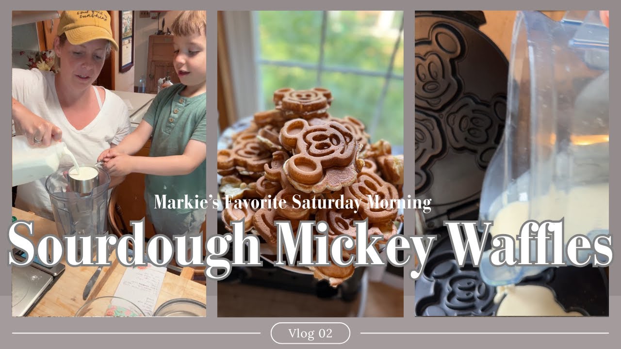 Sourdough mickey waffles
