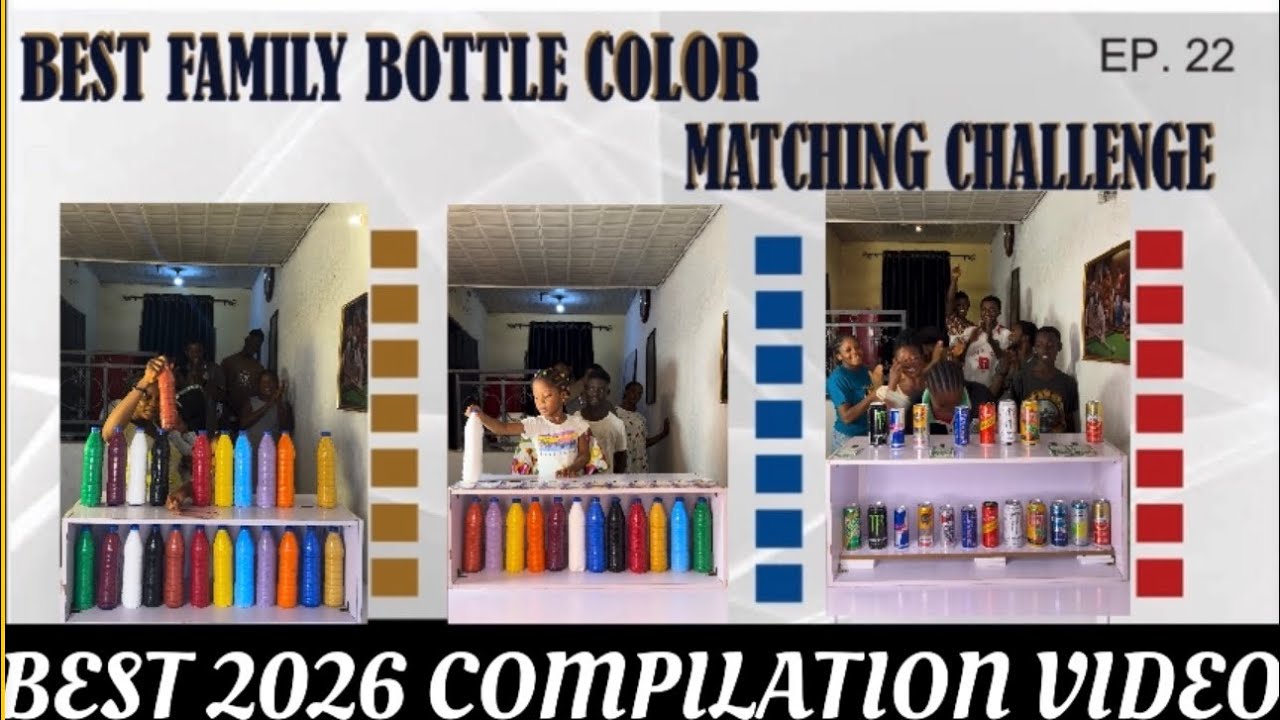 Самое интересное и очень занимательное семейное игровое шоу «Двенадцатицветный конкурс с 12 бутыл...