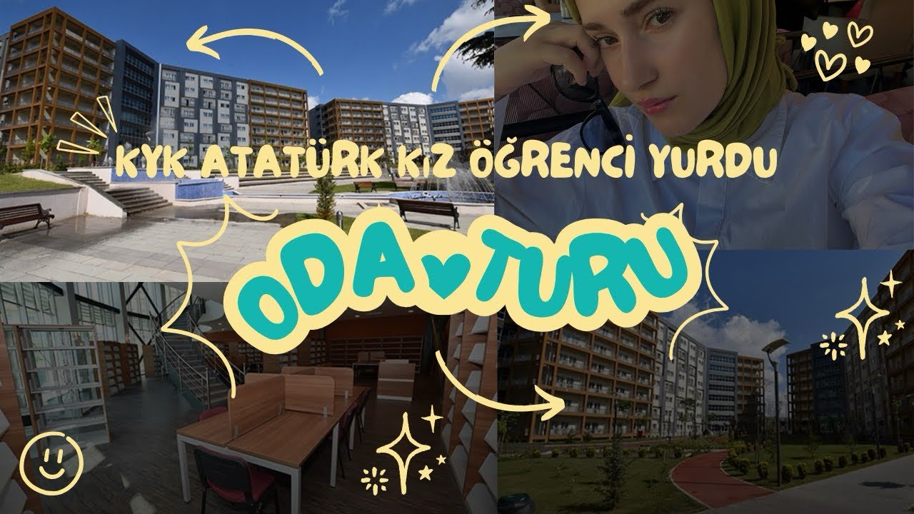 KYK Atatürk Kız Öğrenci Yurdu Oda Turu | bu yurtta kalacaksan bunları bil 💌✔️