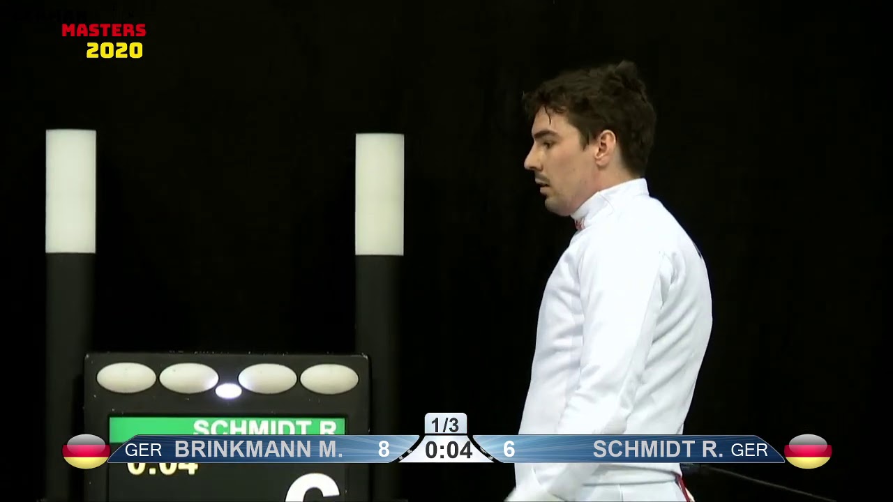 German Masters 2020 Men Epee Individual P1 1 SCHMIDT vs BRINKMANN