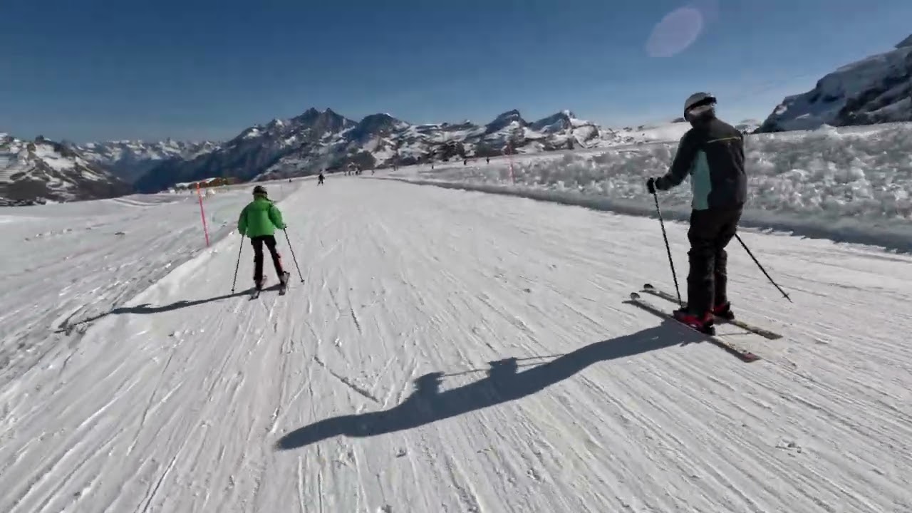 Cervinia-Matterhorn-Zermatt Theodul Pass to Trockener Steg 5K POV