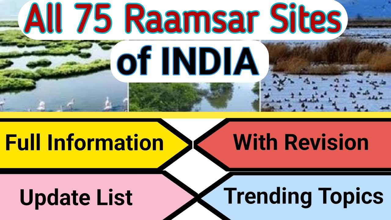 Ramsar sites in India 2023 | Current Affairs 2023 | 75 रामसर स्थल 2023 | 2023 Wetland's theme| GSQP