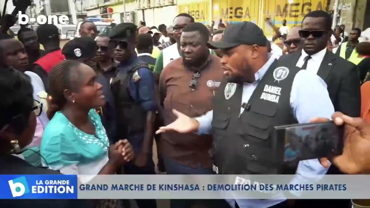 Le gouverneur Daniel Bumba a lancé une opération de démolition des marchés pirates à Kinshasa