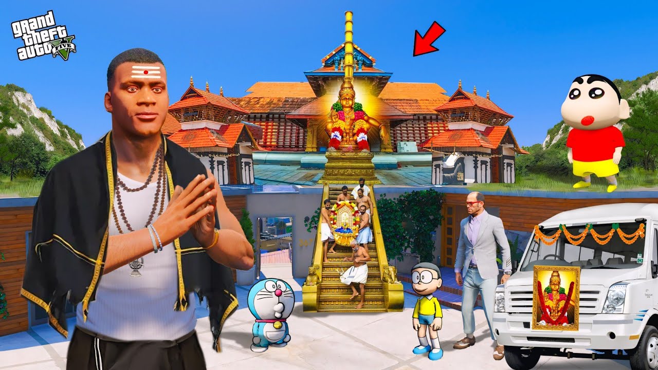 Shinchan & Franklin Going to Ayyappan Temple Kerala in GTA 5