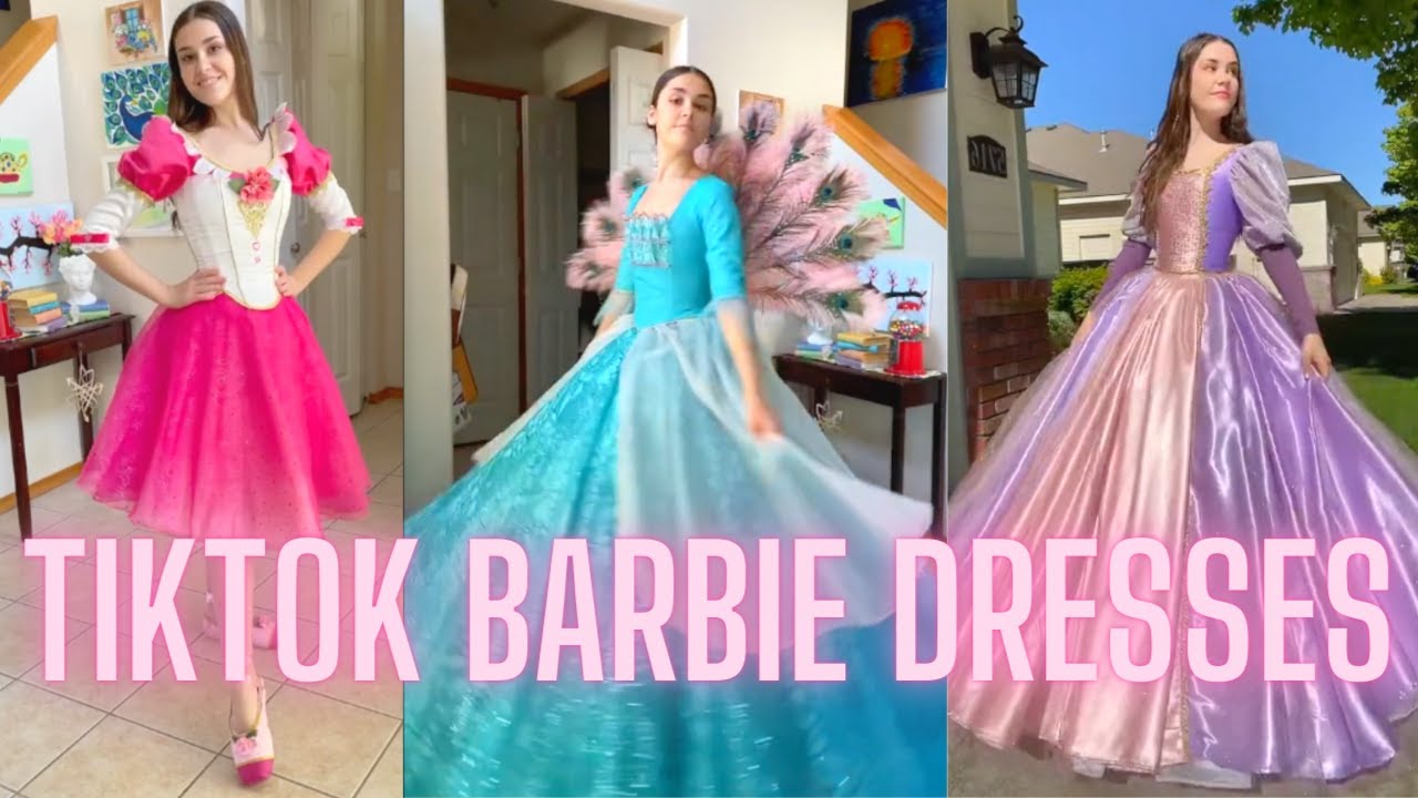 Лучшие платья Барби ✨ Подборка модных кукол для шитья своими руками из TikTok✨ «Принцесса острова...