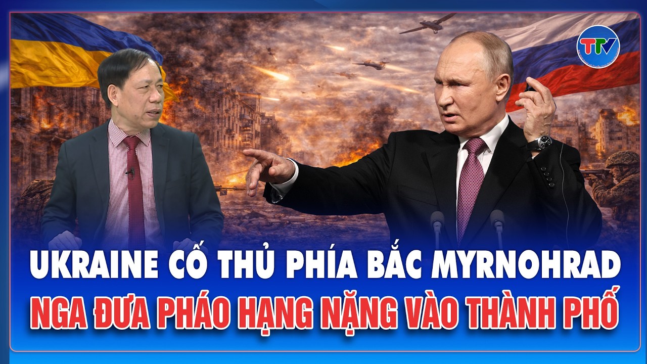 CHIẾN SỰ NÓNG: Myrnohrad bên bờ vực: Nga dồn pháo, Ukraine cố giữ từng khu phố