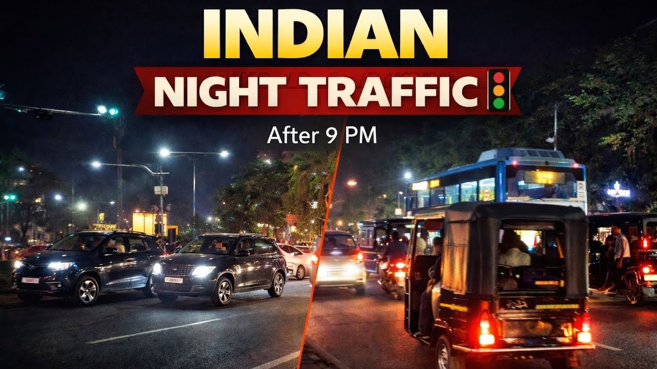 Indian Night Traffic | Busy Road Life at Night | City Drive Experience