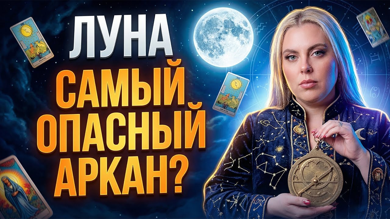 Значение и символика карты ЛУНА в Таро. Обучение таро онлайн