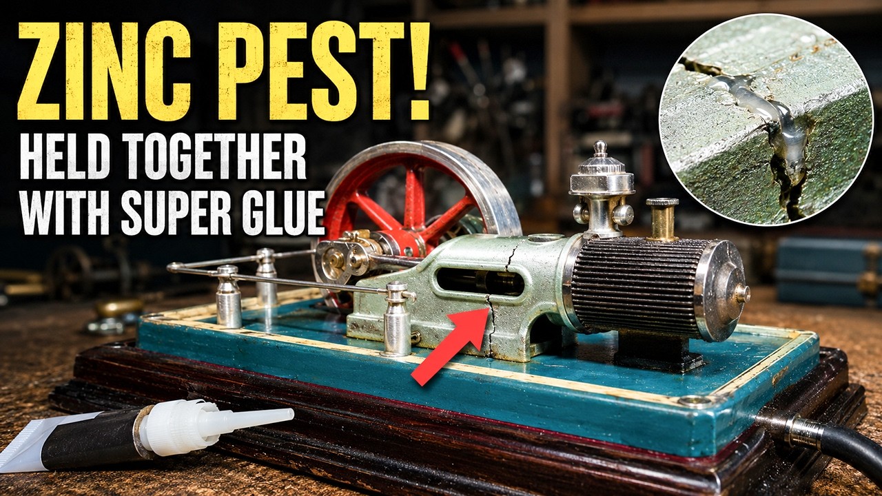 Model Steam & Toy Steam Engine Zinc Pest rot fixed with Super Glue #