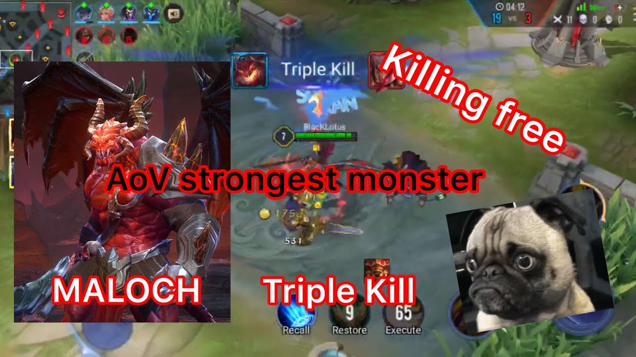 Arena of Valor (AoV)：Highlight kill, MALOCH crazy kill, insane physical damage