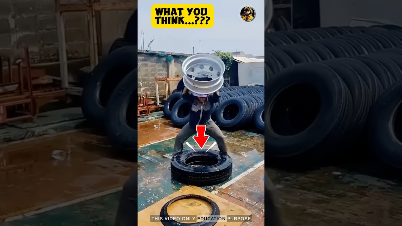 This guy fit the alloy rim with his hand: 