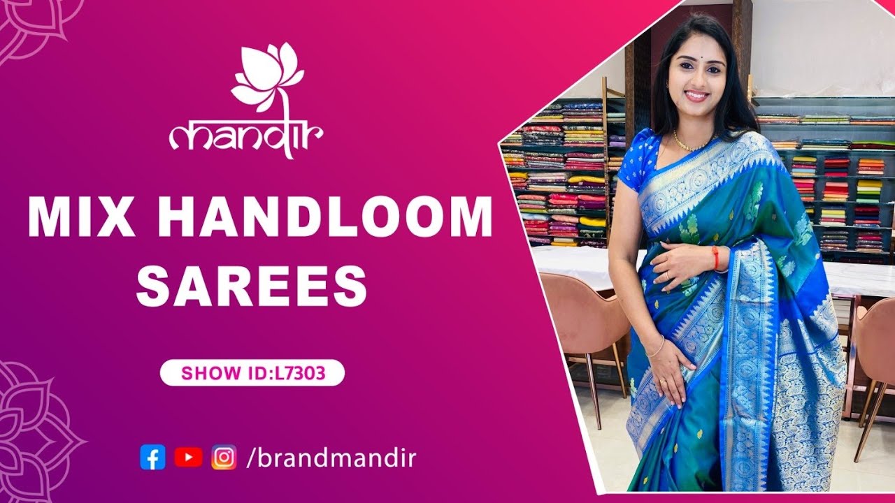 Mix Handloom Sarees Collection | WhatsApp Number 733 733 7000 | Brand Mandir Sarees LIVE