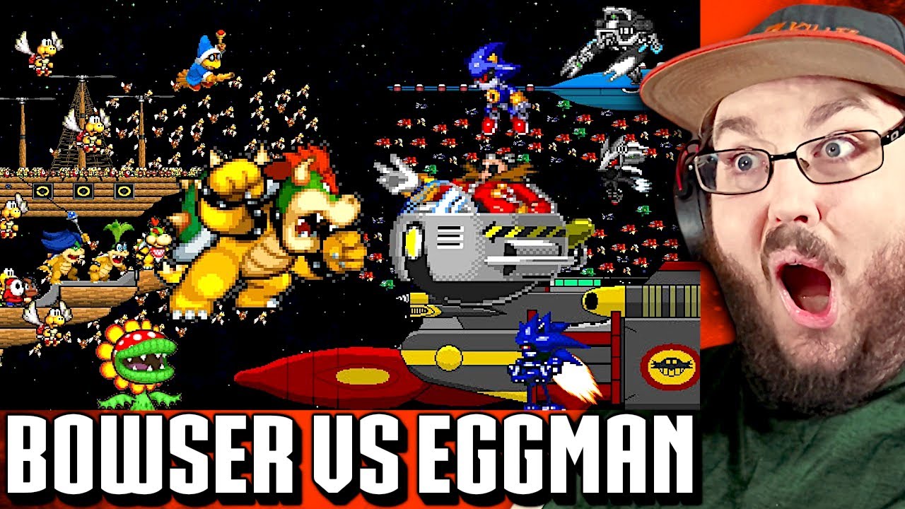 Bowser vs Eggman (Super Mario vs Sonic the hedgehog) | FAN ANIMATION REACTION!!!