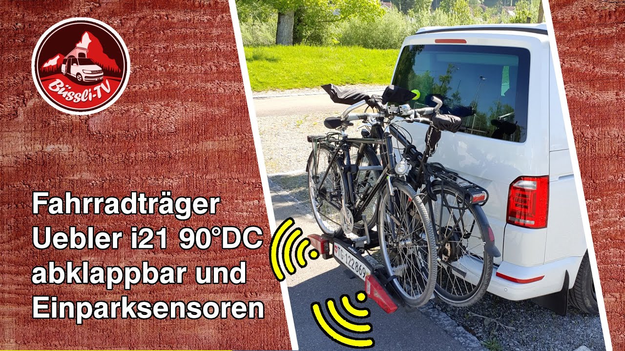 Fahrradträger Uebler i21 90° DC, klappbar + Parksensor | Langzeittest | VW T6 California | #BüssliTV