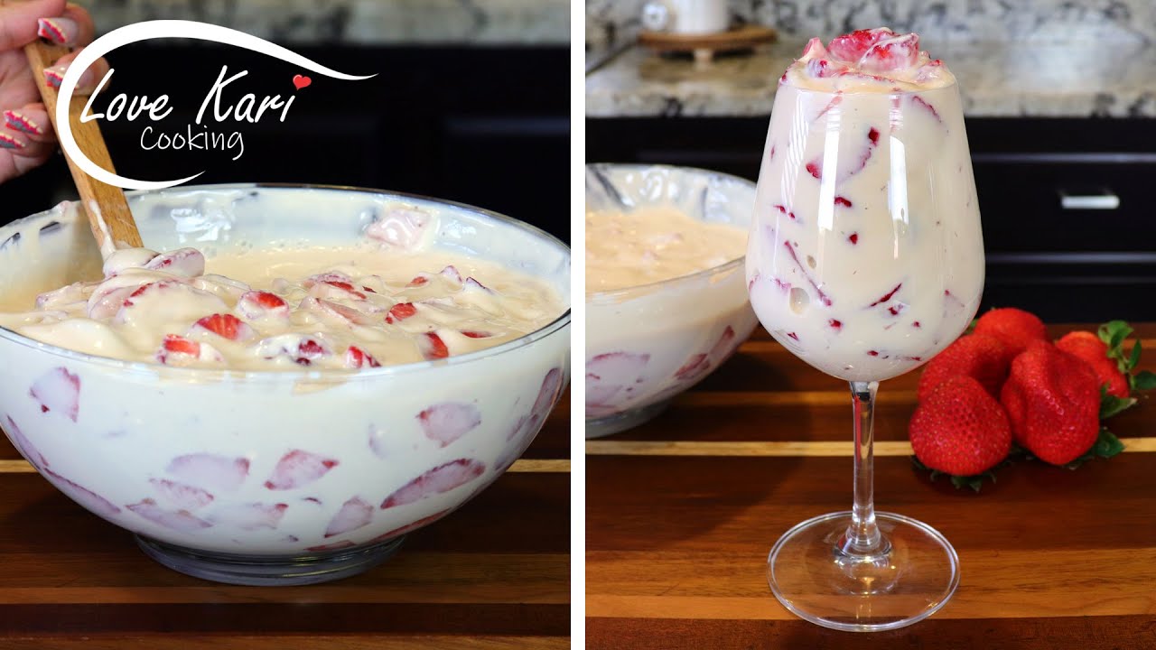 How to Make Strawberries with Cream Recipe Fresas con Crema #shorts