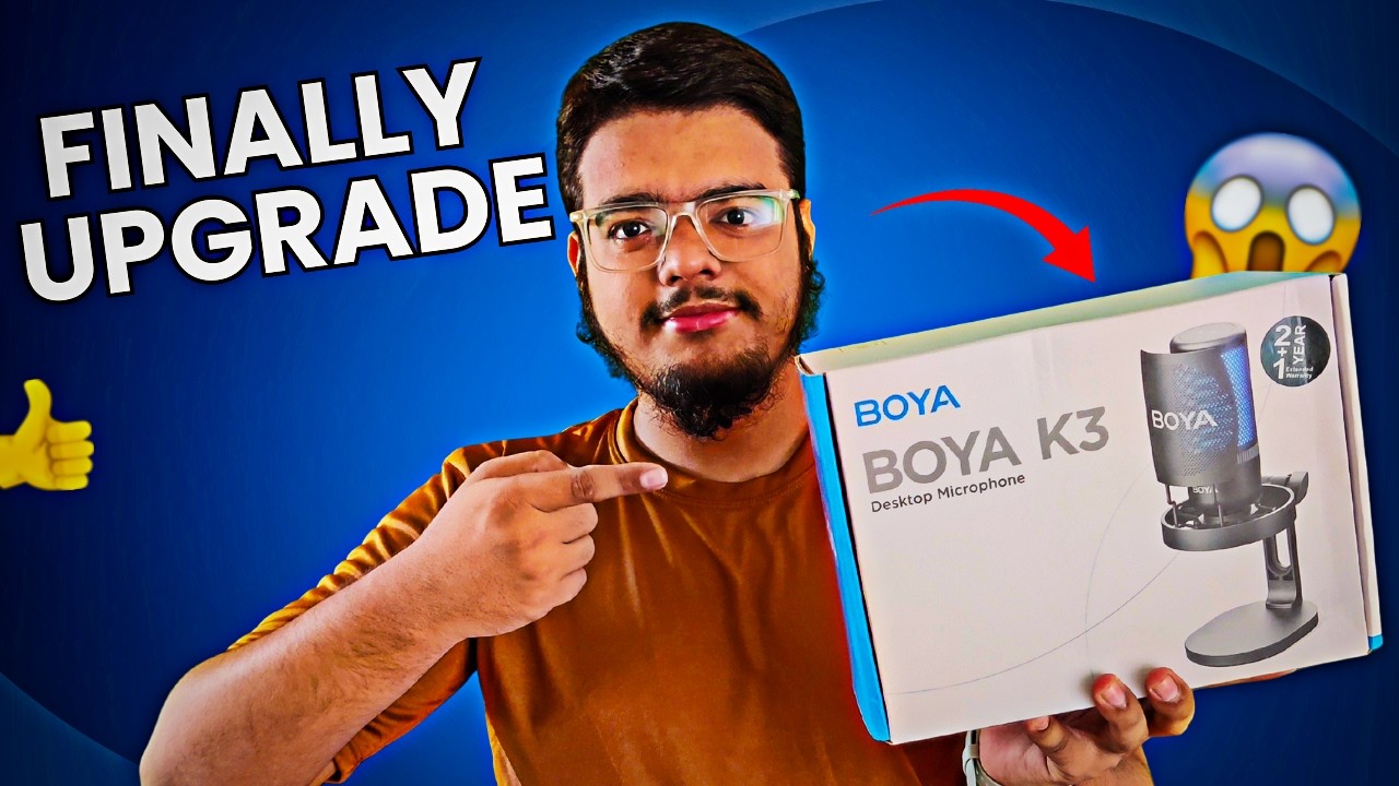 I Finally Upgraded to the Best Condenser Mic | Boya K3 RGB Desktop Microphone