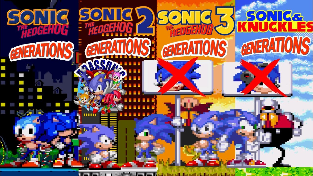 Sonic Generations Style in Sonic Classic Trilogy • Sonic Classic Hack