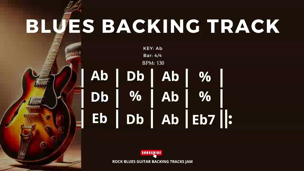 Blues Backing Track in Ab 130 BPM Urban Shuffle