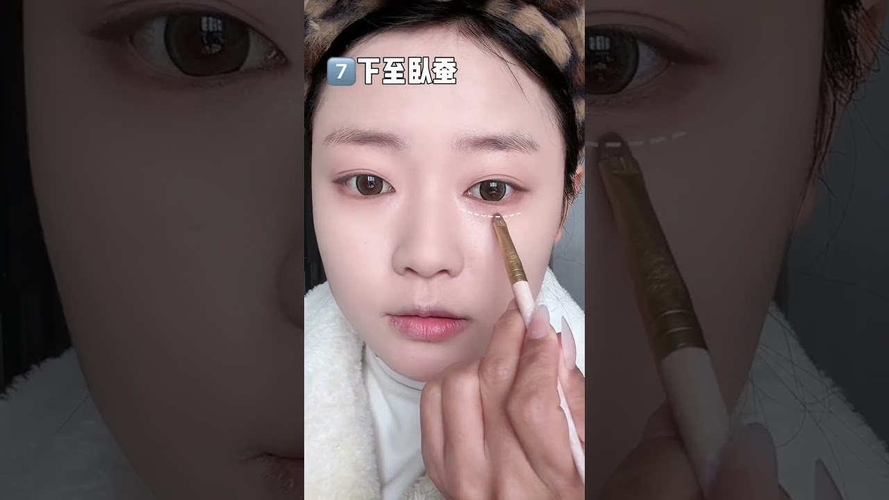 9min超详细每个步骤重点不剪辑化妆跟练！让每个新手都能看清细节和步骤—纯欲白桃妆