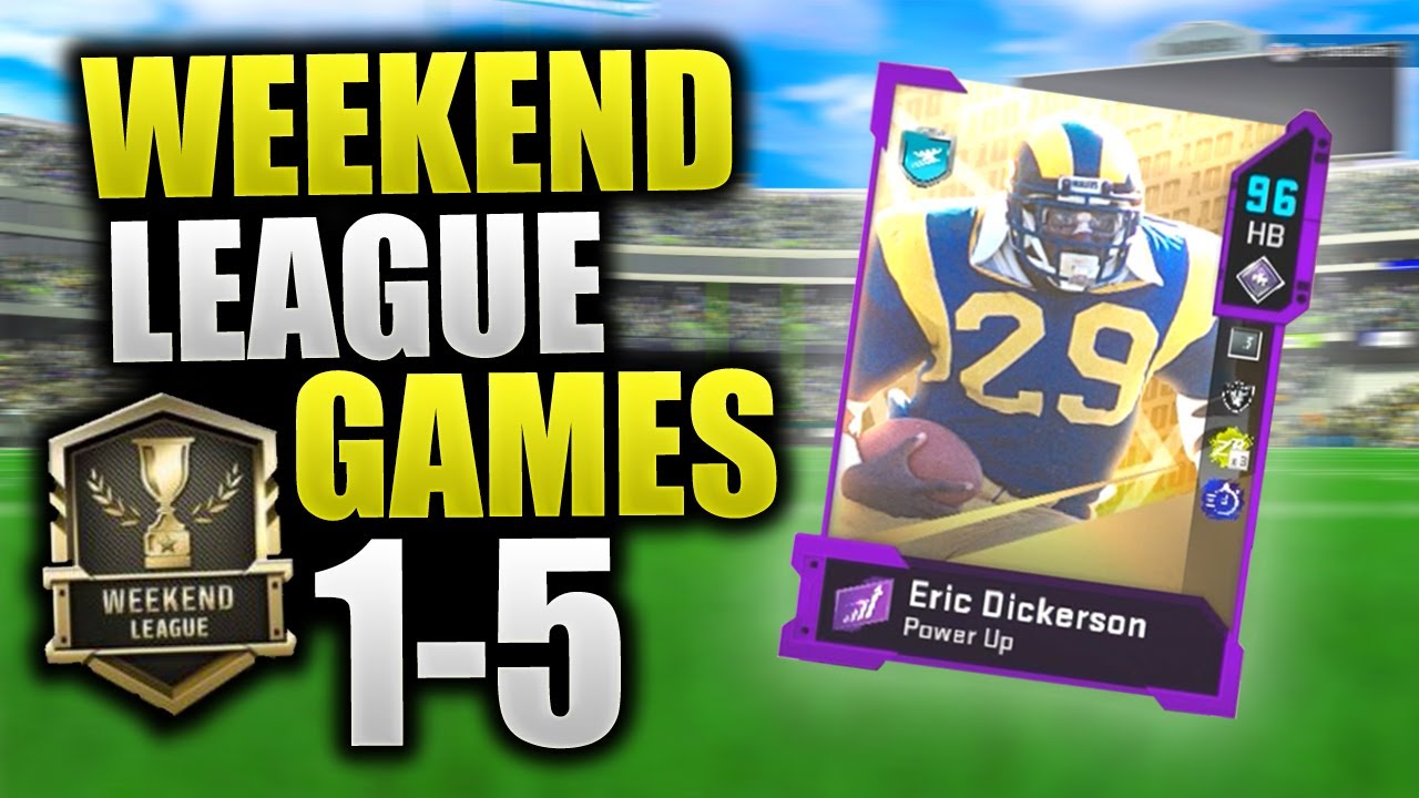 97 Speed Eric Dickerson Is A MACHINE | Madden 20 Ultimate Team Weekend League Reap Games 1-5
