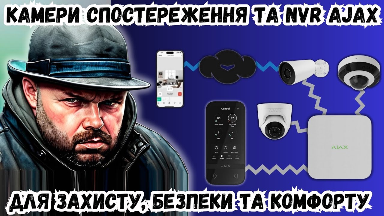 КАМЕРИ ВІДОСПОСТЕРЕЖЕННЯ ТА NVR AJAX ДЛЯ ЗАХИСТУ, БЕЗПЕКИ, КОМФОРТУ. СКЛАДОВА ОХОРОННОЇ СИСТЕМИ AJAX