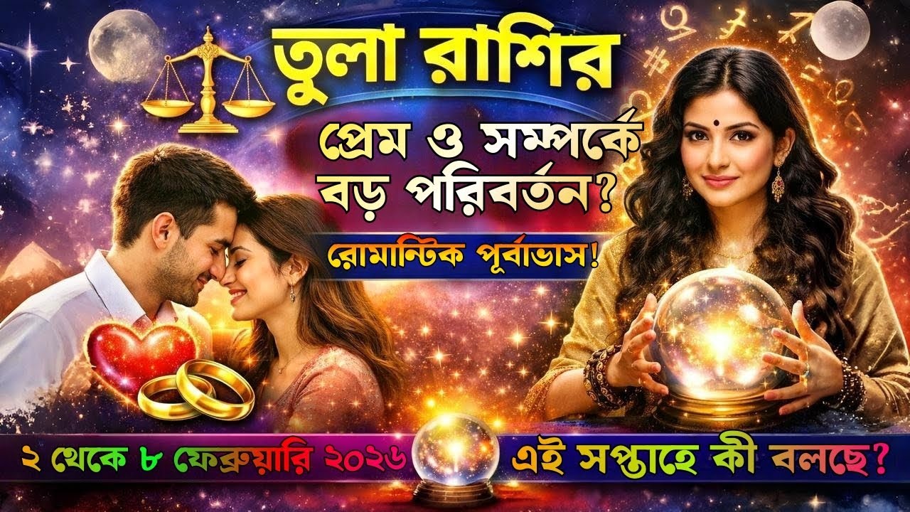তুলা রাশি প্রেম জীবন & বিবাহিত জীবন | ২–৮ ফেব্রুয়ারি ২০২৬ | Libra Weekly Love Horoscope