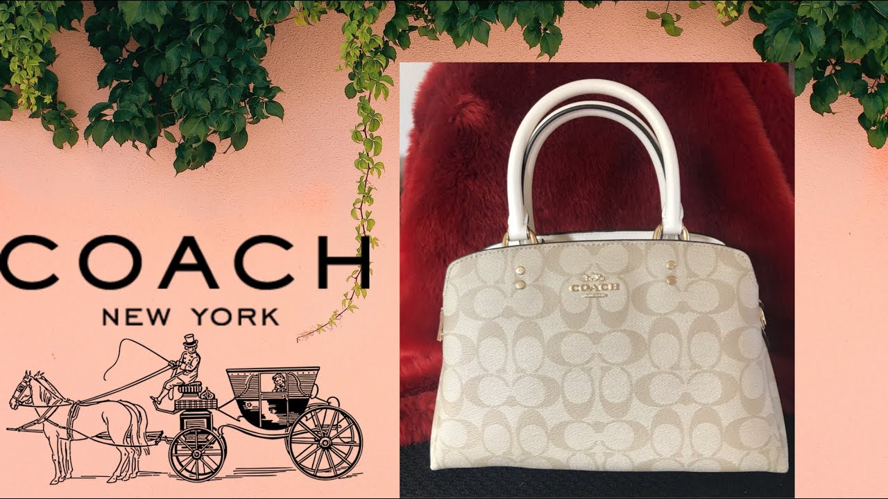 COACH BAG 2020 | Mini LILLIE CARRYALL IN SIGNATURE CANVAS | COACH 91494 | Light Khaki Chalk