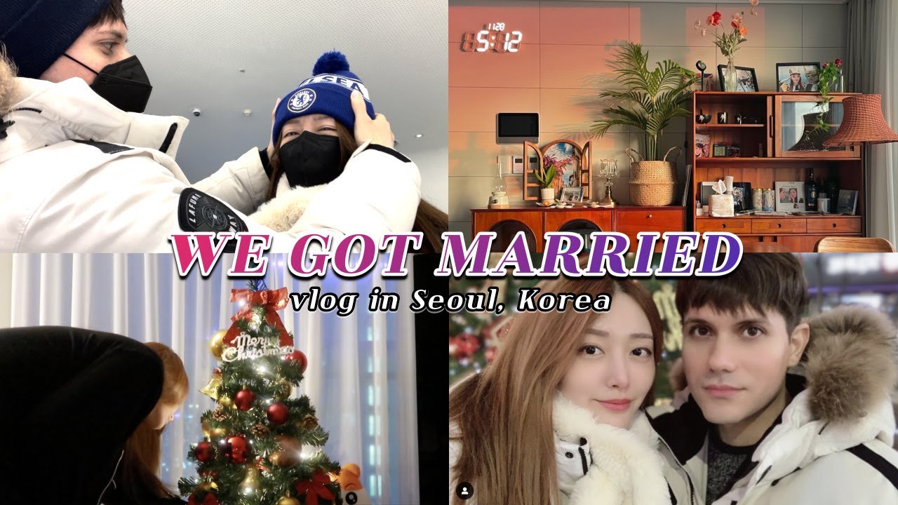 International Couple Vlog in Seoul Korea 👩🏻‍❤️‍👨🏼 WE GOT MARRIED! Korean and Brazilian couple