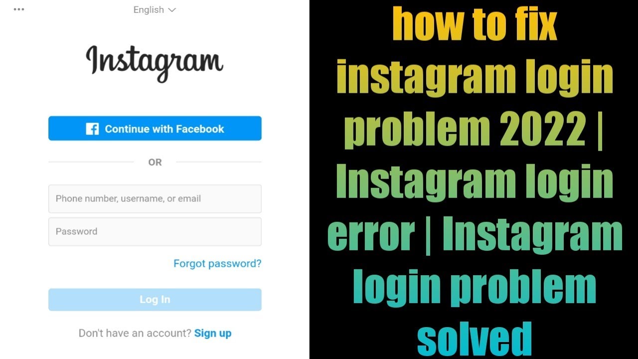 how to fix instagram login problem 2022 | Instagram login error | Instagram login problem solved