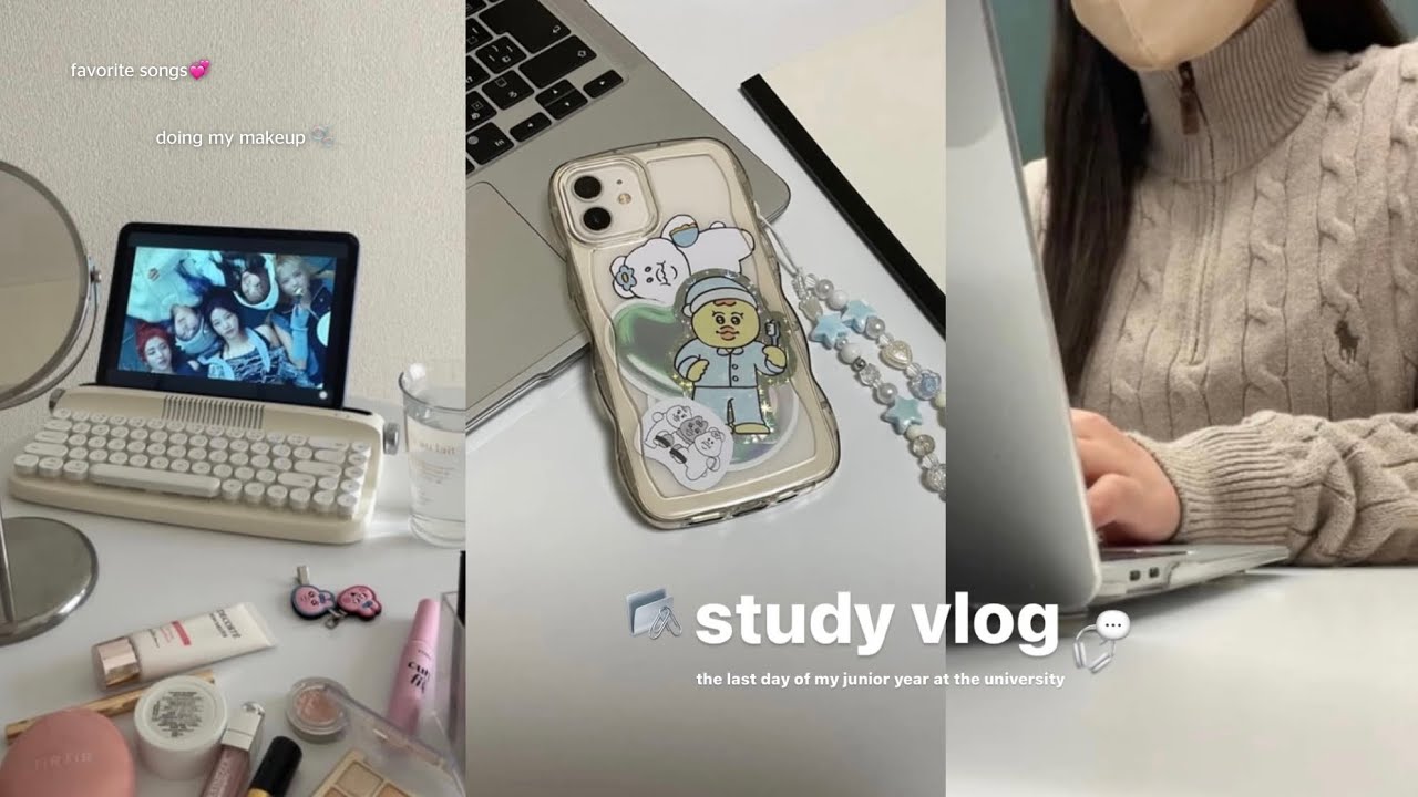 sub)\study vlog/ 秋学期最後の授業日🎓｜勉強モチベを上げる方法📝｜5時起き生活