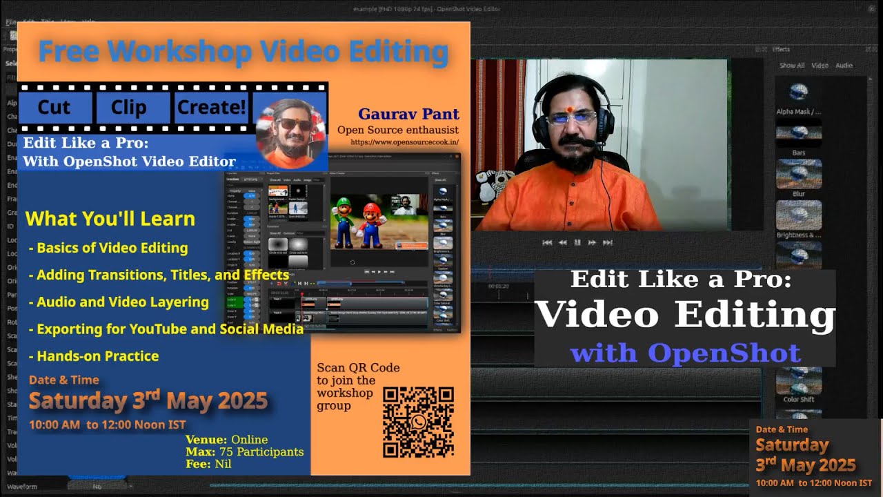 OpenShot Video Editing Workshop 3rd May 2025