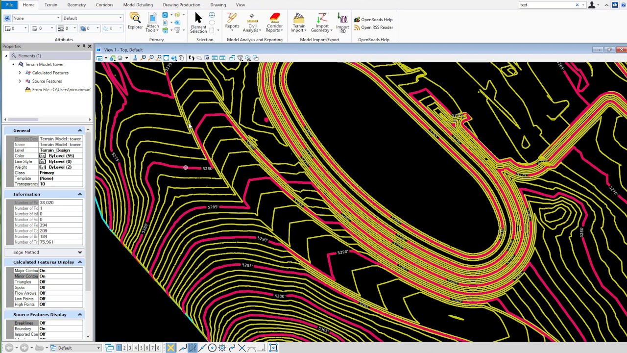 ord display contours and labels