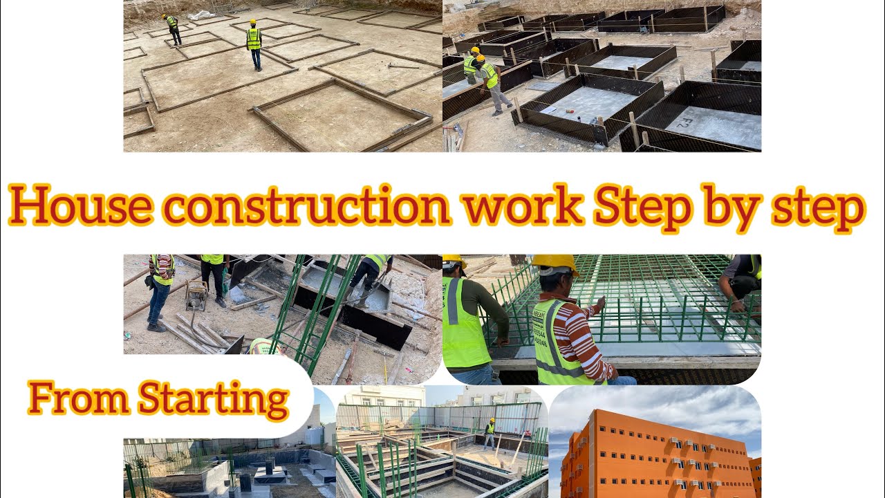 House construction work step by step | building construction step by step | Villa work Qatar-Dubai