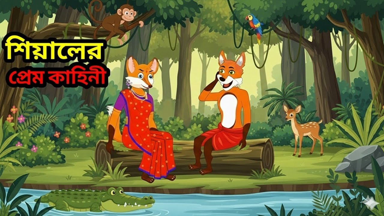 শিয়ালের প্রেম কাহিনী। The fox's love story #foxstory #Bangla Fox Cartoon