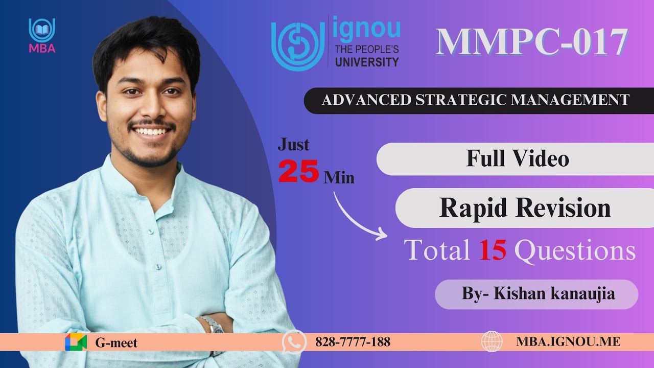 MMPC 017 | Rapid Revision | Shorts | IGNOU MBA | Last Five Year Solution | FULL VIDEO
