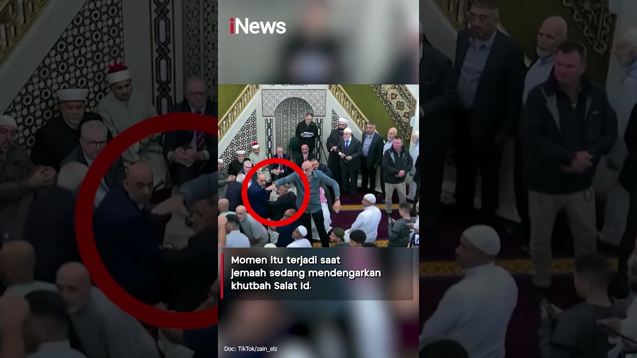 Momen PM Australia Albanese Disoraki Jemaah saat Hadiri Salat Idulfitri di Sydney #shorts
