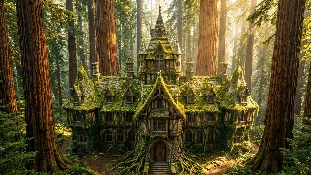 I LIVE IN A GIANT CASTLE IN THE FOREST | Rebuilding Abandoned CASTLE IN THE FOREST(ASMR) TIME-LAPSE