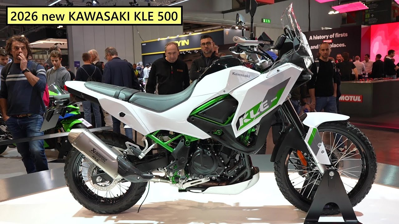 KAWASAKI KLE 500 new 2026 - 3 colors at EICMA Italy