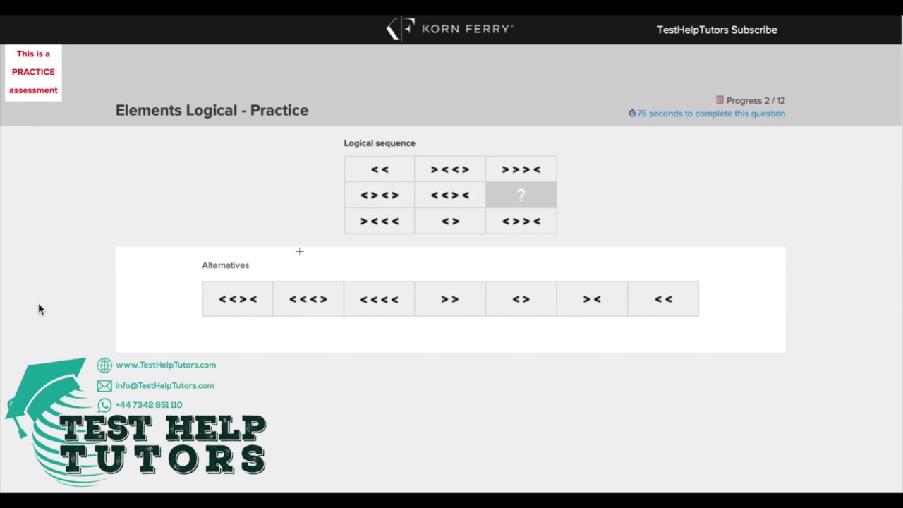 TalentQ Korn Ferry Elements Logical - Practise Question 2 Tutorial - TestHelpTutors