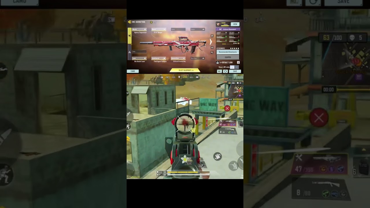 BEST EM2 GUNSMITH CODM BR #shorts #codm #callofduty #callofdutymobile