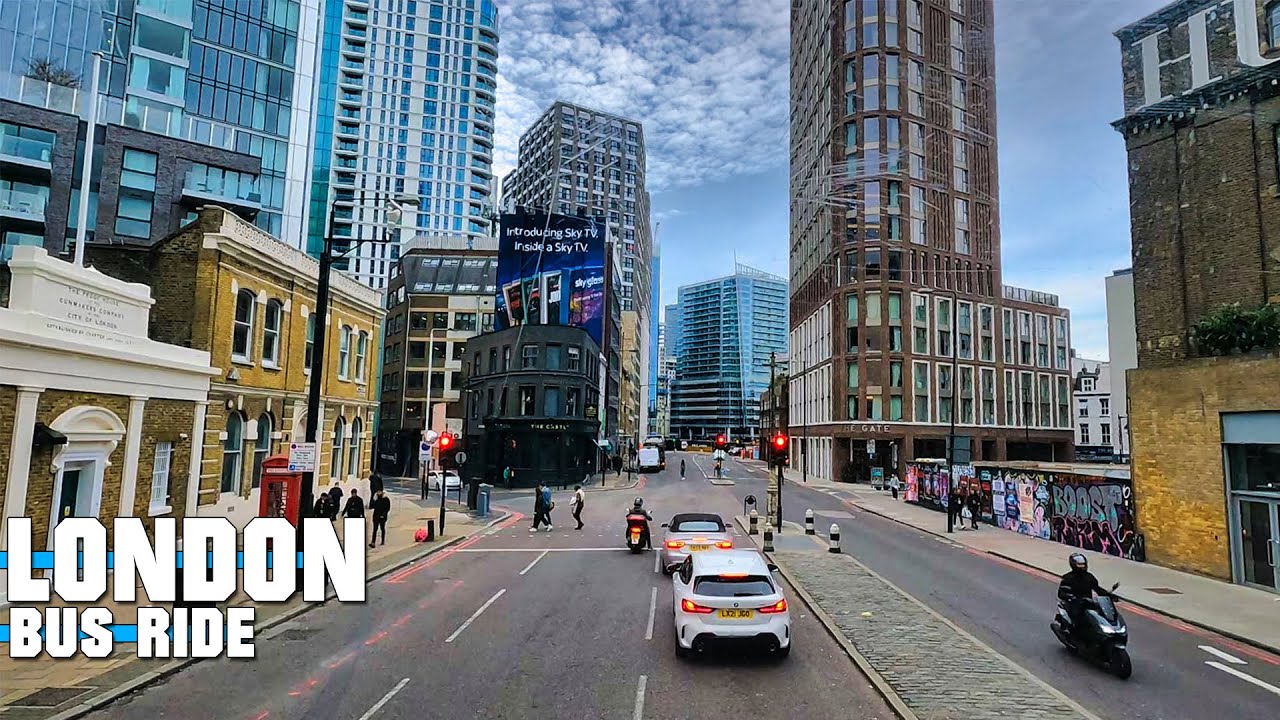 London Bus Ride Tour 4k