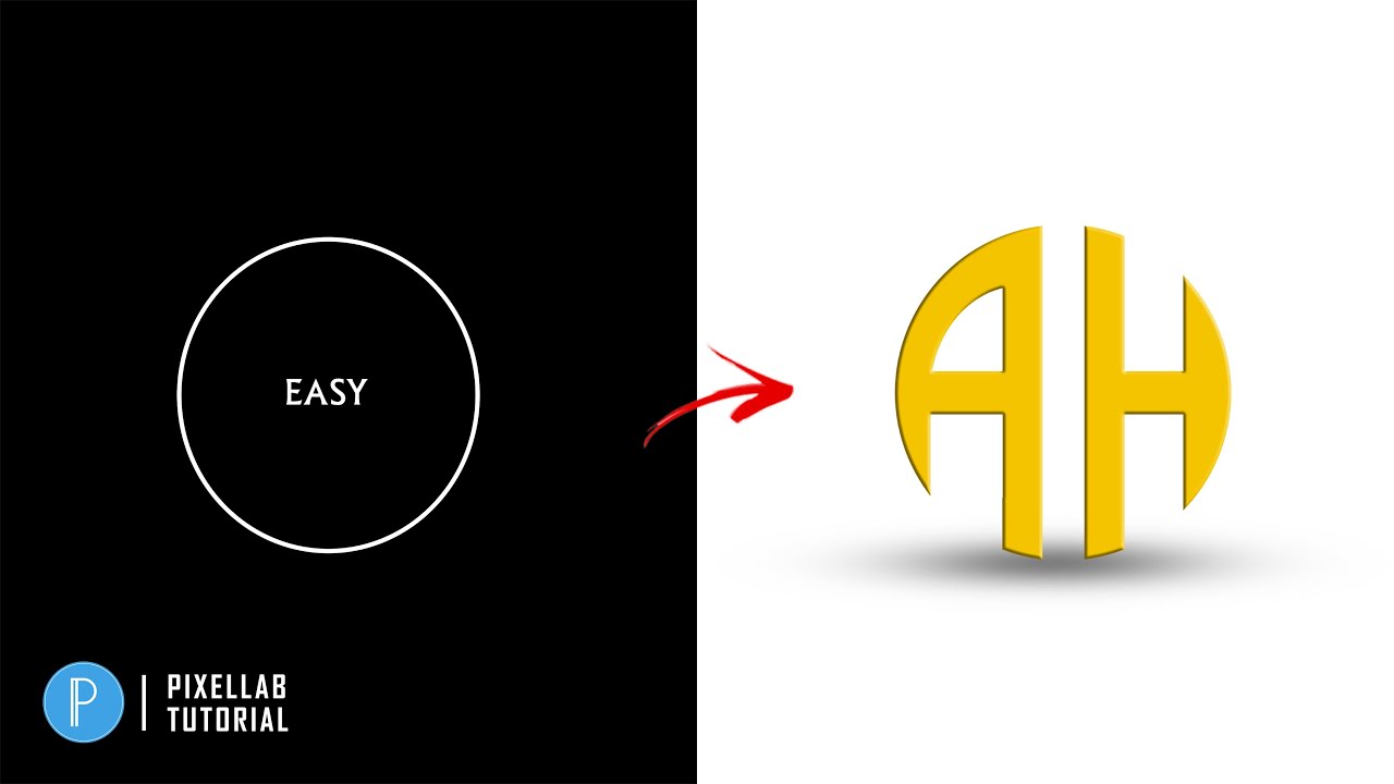 AH Letter Logo Design in Pixellab | Sk Graphics Studio