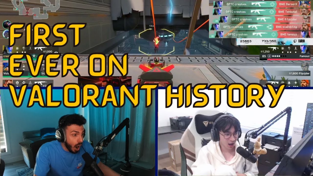 Tarik Tenz Reaction on Most Epic Moment of Valorant History | Optic Crashies ACE