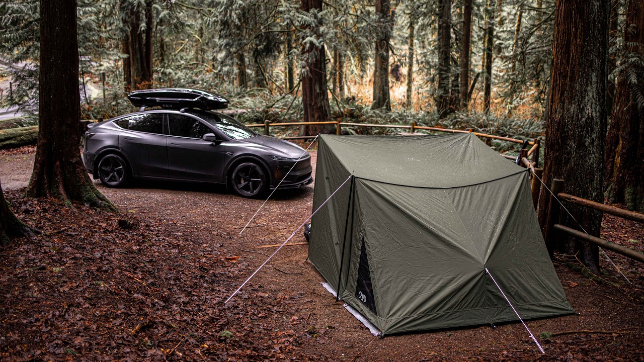 Solo Camping with Dog / DOD Outdoors / BougeRV / Tesla Model Y