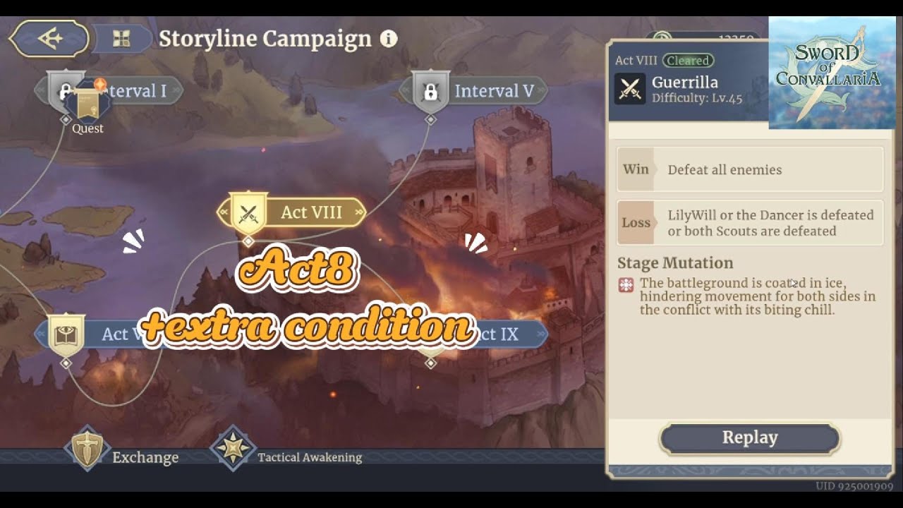 Sword of Convallaria  -  Scorching earth act 8 +extra